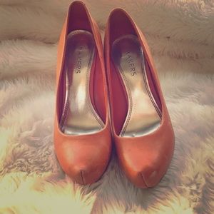 Orange Platform Stiletto Heels